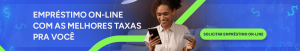 Banner sobre empréstimo online com as melhores taxas.