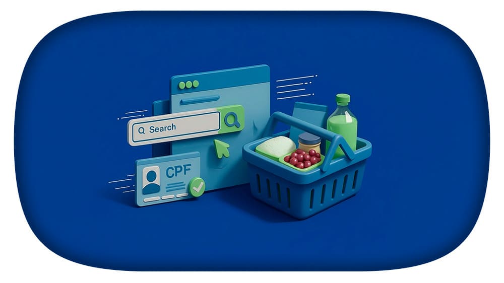 Imagem ilustrativa de como consultar cesta básica pelo CPF.